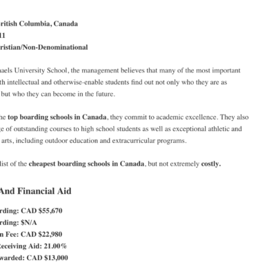 St. Michaels University School-media